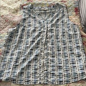 Bass fish  Patterned Sleeveless Top